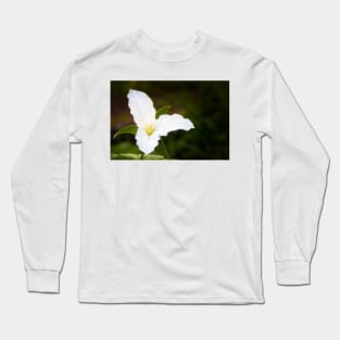 White Trillium Spring Flower Long Sleeve T-Shirt